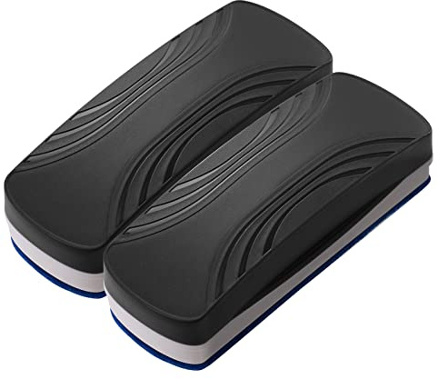 Ddaowanx Whiteboard Eraser, Magnetic Dry Erase Eraser, Glass Board Eraser,School and Office Supplies, Pack of 2 (Black)