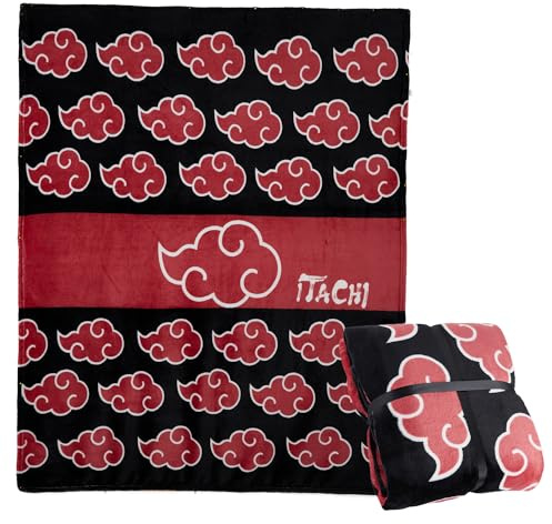 Naruto Coperta Pile - Plaid Divano 150x130cm - Coperta Letto Singolo Coperte Calde e Morbide - Anime Gadget Regalo Ufficiale