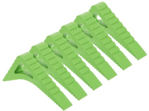 sourcing map 6 Pcs Door Stoppers for Bottom of Door, 0.83 inch Door Stops, Rubber Door Stopper Wedge, Window Stopper Door Gaps Sturdy Stackable, Green