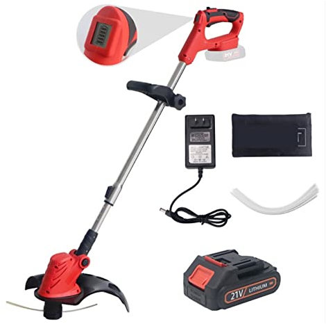 Cortadora de césped, cortacésped, cortasetos Cortacésped inalámbrico telescópico de longitud ajustable, cortadora de césped eléctrica, herramientas de poda de jardín, Compatible con 18V para el cuidad