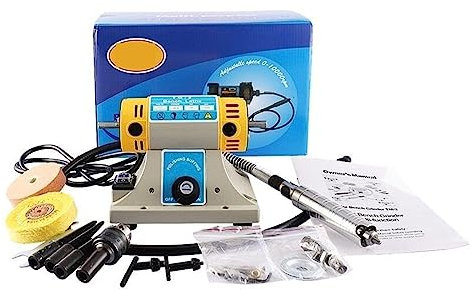 350W Mini Tavolo Multifunzionale Lavorazione Del Legno 10000 RPM Gioielleria Gemma Lucidatura Roccia Buffer Tagliatrice Da Banco Tornio Smerigliatrice per coltelli, sigilli, gioielli, vetro, pietre pr