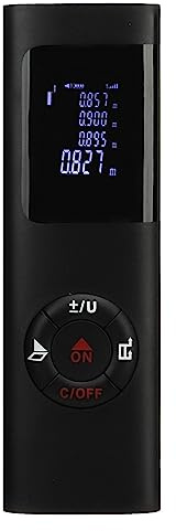 Asixxsix Medidor de Medida de Distancia Digital, Herramienta de Medición de Distancia Recargable de USB, Conmutación de la Unidad M/in/ft, Distancia de Medición/área/Volumen/pitágoras