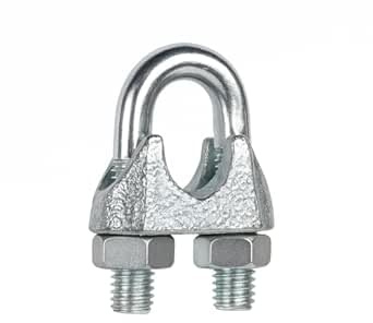 2x Morsetti per Fune Metallica 12-16 mm DIN 741 – Acciaio Zincato | Clip Cavo Resistente e Antiruggine | Morsetti a Sella per Funi, Cavi e Tiranti – Lemag srl (12MM)