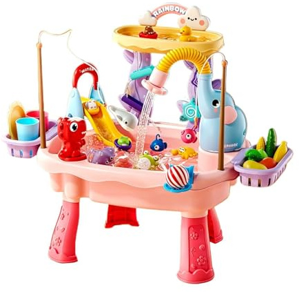 Giocattolo Con Pompa Elettrica, Tavolo Da Gioco Acquatico Per Bambini Con Rubinetto, Gambe Del Tavolo Rimovibili, Per Bambini Età Prescolare Giardino Terrazza Spiaggia Campeggio Asilo Casa