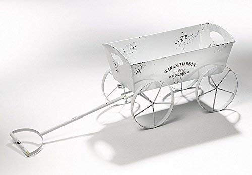 linoows Nostalgie Leiterwagen, Blumenwagen, Pflanzkarre, Bullerwagen im Antikstil