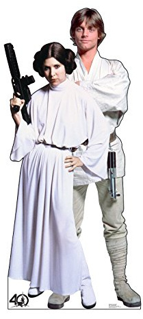 Cardboard People Luke & Leia Life Size Cardboard Cutout Standup - Star Wars 40th Anniversary