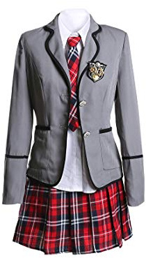 Japanische Uniform Faltenrock Anime Cosplay Cheerleading Uniform, L