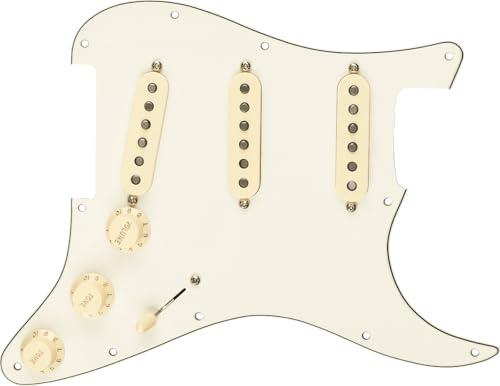 Fender® »Original '57/'62« Pre-Wired Stratocaster® Pickguard - Set di battipenna - S/S/S - Pergamena Bianco