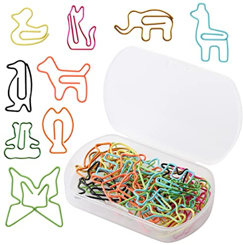 Mr. Pen Animal Shaped Paper Clips - 30 pcs, Assorted Colors, Fun & Cool Kids Paper Clips