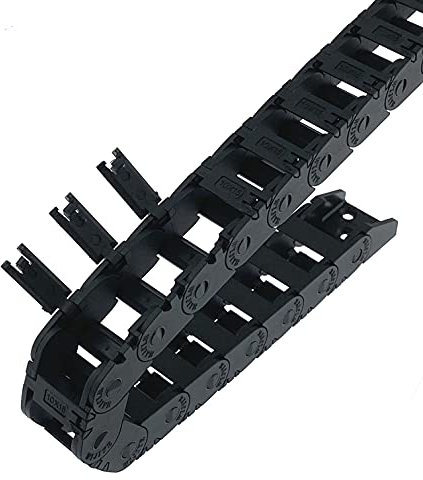 Veekaft Mini Schleppkette Innenmaße 10x15 mm Serienlänge 1000 mm Verstärkte Nylonband-Endverbinder Geeignet für 3D-Drucker und CNC (R28, 10x15)