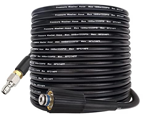 BEAR FORCE Hochdruckschlauch, 10 m x 180 bar, Schwarz, Kunststoff, Thermoplast, 2-Port, BSPT-Press, CE, EN 10204, EN 13445