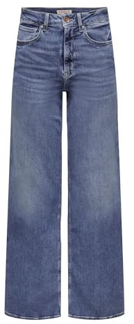 ONLY Damen Jeans 15282980 Medium Blue Denim M-34