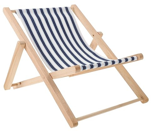 ifundom Klappbarer Strandstuhl Aus Holz Kleiner Klappbarer Strand-Sonnenstuhl Lounge-Liegestuhl Nautische Dekoration Für Zuhause Schreibtisch Gartendekoration