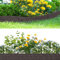 UISEBRT 10m Gartenpalisade Beeteinfassung aus Kunststoff in Steinoptik, 10x100cm Rasenkante für Garten Beetumrandung, Randsteine & Mähkante, Wetterfest & Flexibel Steckbar, Braun