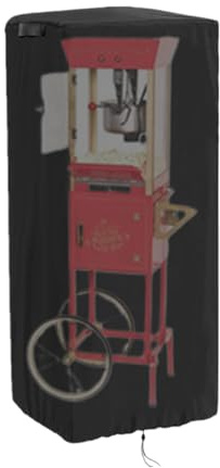 Couverture de chariot à pop-corn : tissu Oxford durable, protection étanche à la poussière | Emballage de machine robuste avec boucles et agneau, protection de remplacement