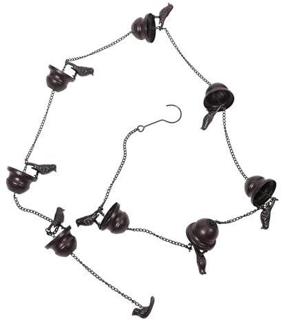 INOOMP Catena per Pioggia in Ferro Decorativa per Pluviali Catena Antipioggia Funzionale Resistente per Tetto e Giardino