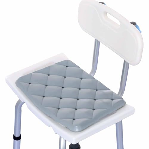 Waterproof Shower Seat Cushion for Chair, Bench, Bathtub, Walk-in Tub, Non-Slip Foam Pad with Drain Holes, Tailbone Relief for Seniors, Post-Surgery Recovery, Fits Bariatric Chairs, Kneeling Mat