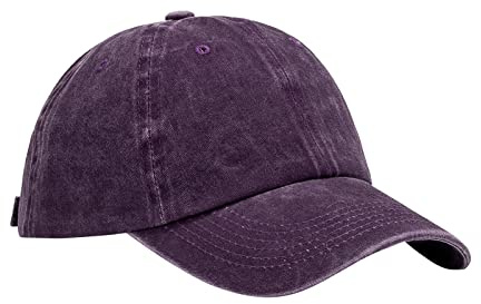 Casuales de Béisbol para Hombre y Mujer con Solar Verano (Purple, One Size)