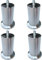 LLPEIJIE026 4er Set Möbelfüße Möbelbeine,Edelstahl Tischbein,Metall Sofa Stützfüße,Runde Füße,Kabinettfüße,Dickes Material Möbel Zubehör,mit Vorgebohrten M8 Bolzen,Silber
