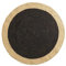 Douceur d'Intérieur Runde Matte, Baumwolle Jute, schwarz/Gold, 120 cm (Rond)