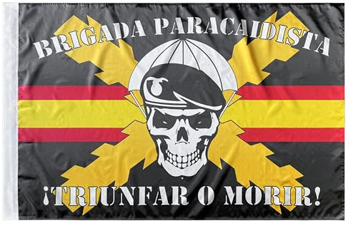 Durabol Bandera Bripac Calavera Paracaidista 150 x 90 cm Satén