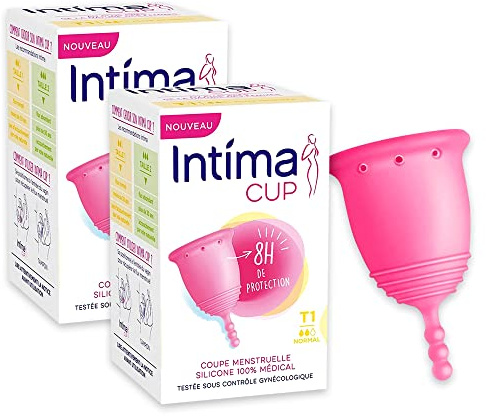 Intima Cup, Coupe Menstruelle Taille 1 Normal - Flux Régulier, Lot de 2