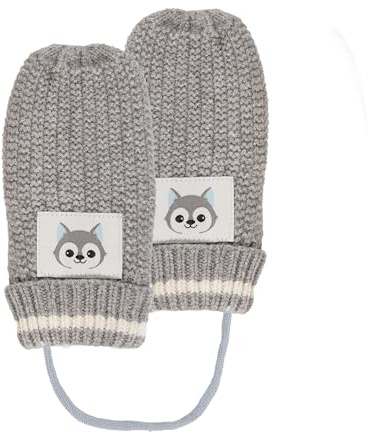 Isotoner Blandade babyhandskar med liten varglapp, Färg: grå, 2-4 ans
