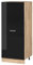Vicco Herdumbauschrank R-Line, Schwarz Hochglanz/Goldkraft Eiche, 60 cm
