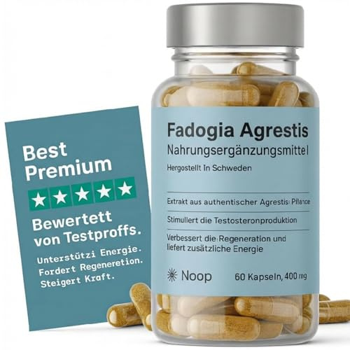 Noop Fadogia Agrestis 400mg - Stödjer muskeltillväxt och återhämtning, hälsosamma energinivåer och uthållighet