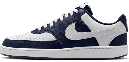NIKE Herren Court Vision LO Sneaker, Midnight Navy/White, 43 EU