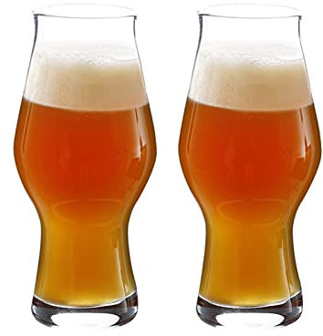 SBJKLYRN Vasos de Cerveza， Vaso de pinta personalizado, vasos de cerveza, vaso de cerveza artesanal, vaso de cristalería de cerveza de 15 oz, vasos de cerveza clásicos for hombres, juego de 2