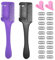 yolzhxe Peine de Corte, 2 Piezas Profesional Doble Cara Cortapelo Peine, 20 Cuchillas de Repuesto y 2 Piezas Forma de Corazón Cortador de Pelo para Cortar y Peinar el Cabello