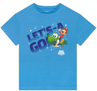 Super Mario Boys T Shirts, Yoshi Boys’ T-Shirts, Boys Clothes for Kids, Ages 5-13 Years
