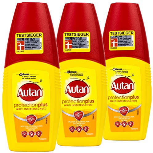Autan Protection Plus Multi-Insektenschutz 100ml - 3 Stück pro Pack