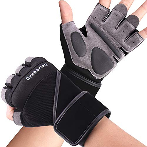 Grebarley Gant Fitness,Gants de Sport Gants pour Levage de Poids D’entraînement avec Soutien au Poignet,Respirants pour Fitness Musculation Gymnastique,Training Fitness Hommes Femmes
