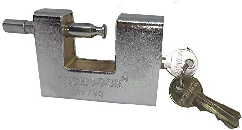 TEMPO DI SALDI Lucchetto in Acciaio Antiruggine Durevole e Antiscasso con 3 Chiavi Incluse
