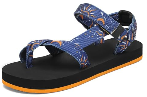 Qzize Women's Sport Sandals Hiking Sandals Quick-Drying Casual Outdoor Lightweight Water Sandals Shoes Blue Size 8.5