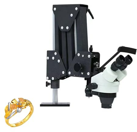 LED Diamond Stereo Microscope with Adjustable Focal Length, for Gem Inlaid and Jewelry Inspection