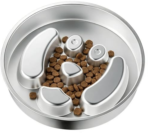 Bowl with feeding brake for dogs, interactive with