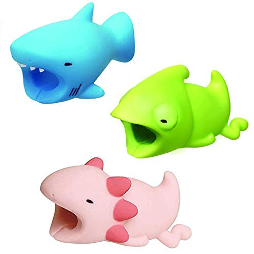 BSGP 3 PCS Multi-color Cable Protector Charger Saver Cord Munchers Animal Bite Accessory