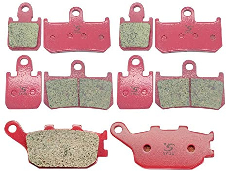 S SYUU Plaquettes de frein en céramique avant arrière de moto Compatible avec Yamaha YZF R1 2007 2008 2009 2010 2011 2013 2014 FA442F FA174R