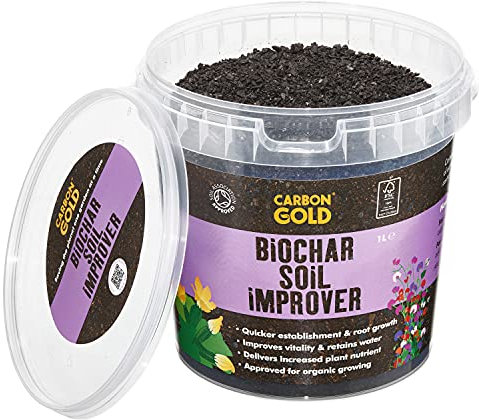 Carbon Gold | 1 Ltr Biochar Soil Improver | No chemical or GM additives | Soil Association Approved