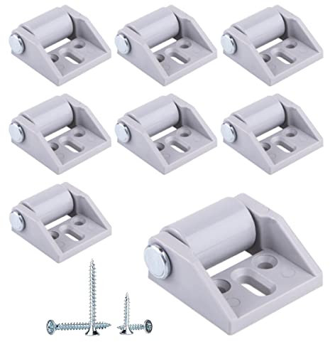 (Pack of 8 pcs) Small 15 mm Furniture Castors, Rubber Wheels, Fixed Casters, Non-Swivel One Direction Wheel With Mounting Plate, Screws Included (8)