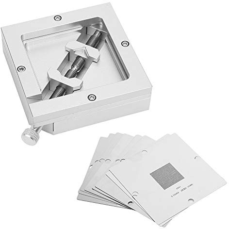 BGa Reballing Rework Station, BGa Reball Solde Station Diagonal Mall, Universal Stencil Lod Aluminium Rework Kit för dator CPU Telefon Svetssats HT 90