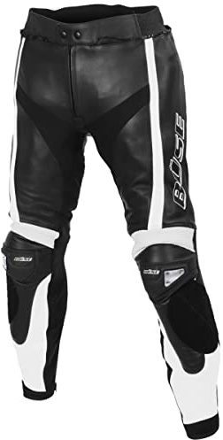 Büse Track Lederhose Motorradhose Schwarz/Weiß Damen 19
