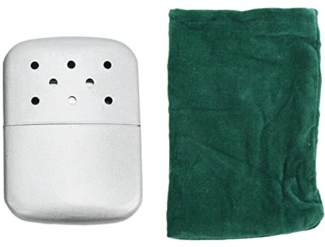 equlup Handwärmer, Wiederverwendbarer Brennstoff-Handwärmer, Tragbare Tasche, Doppelseitige Heizung aus Zinklegierung Für Outdoor, Winter, Jagd, Golf, Camping(Hand Warmer)