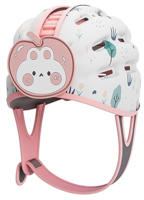 Baby Helmet for Crawling Walking Baby Head Protector Head Protection for Infant Baby Soft Cushion Safety Toddler Headguard 1-2 Years Old 6-12 Months (Pink Rabbit)