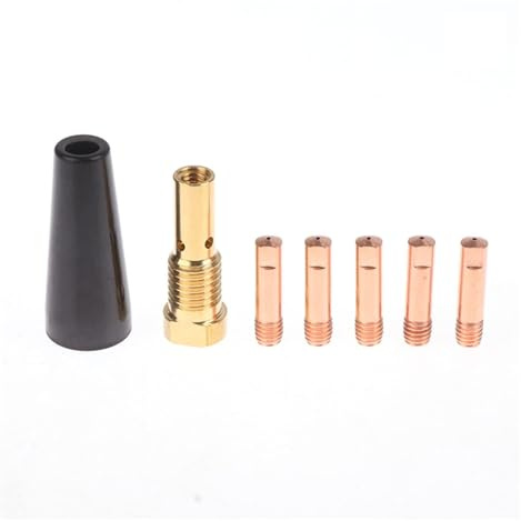 Aqxyxsw 7 pz/set punte for ugelli senza gas avanzamento filo animato K3493-1 035 0.8/0.9/1/1.2mm saldatore strumenti di saldatura(A4)