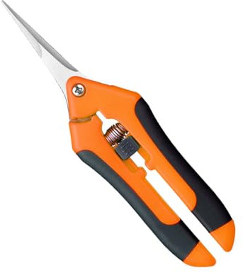 Oneyijun Sécateurs et ciseaux, Secateur de Jardin, Sécateur de Jardinage à Main Ciseaux Bonsai pour Plantes, Fleurs, Branches, Roses, Bonsaïs, Légumes, Fruits (Orange, 1 pièce)