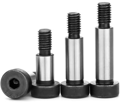 Cilky Metal Screws 1/2/5pcs M5 M6 M8 M10 M12 M16 M20 Black Carbon Steel Hex Socket Head Shoulder Screw High Tensile Roller Bearing Bolt(16 - M12 (1pcs),60mm)